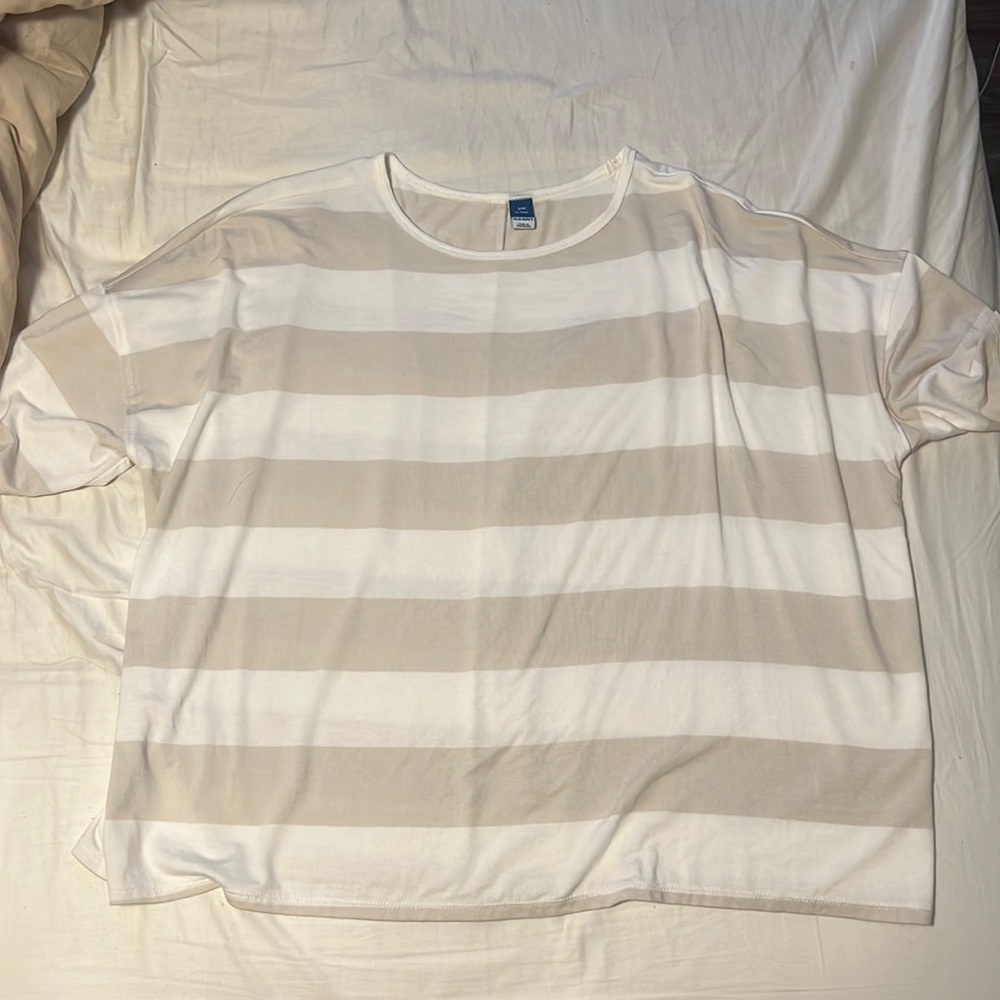 Oversized Luxe Striped Tee for Women